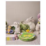 Easter Bunny and Springtime Ceramic Decor Collection