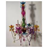 Colorful Beaded Five Light Chandelier