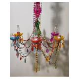 Colorful Beaded Five Light Chandelier