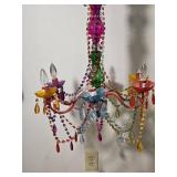 Colorful Beaded Five Light Chandelier