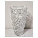 Tall Clear Cut Crystal Vase