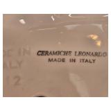 Pair of White Italian Ceramic Candlesticks by Ceramiche Leonardo