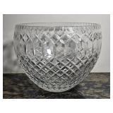 Large Clear Cut Crystal Serving or Punch Bowl