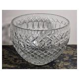 Large Clear Cut Crystal Serving or Punch Bowl