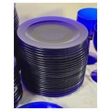 Cobalt Blue Glass Dinnerware and Stemware Collection
