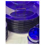 Cobalt Blue Glass Dinnerware and Stemware Collection