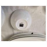 Mixed White Fine China and Dinnerware Serving Collection by Mikasa and Other Makers