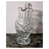 Cut Crystal Pitcher with Star and Fan Pattern