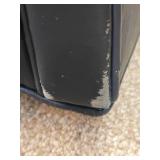 Navy Leather Sofa - A