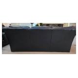 Navy Leather Sofa - A
