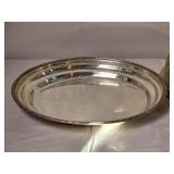 Decorative Silver Tone Dome Server with Stag Finial