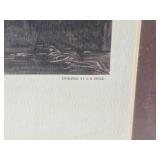 Framed Antique Fox Hunting Print ÒThe DeathÓ Published London 1883