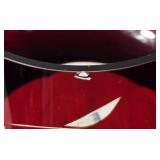 Set of 12 Hand Cut Ruby Crystal Goblets by Crystal Clear Industries Poland