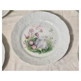 Set of 6 French Porcelain Cheese Plates CNP France Lierre Sauvage Pattern