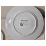 Set of Four Sigma Mushroom Scenes Porcelain Plates by N L Carter