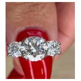 3Ct Trio Diamond Ring