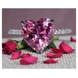 3Ct Pink Diamond Ring 18K Gold over