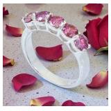 Certified 2.10Ct Pink Diamonds Solitaires Band Ring