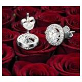 4.00 Ct Certified Diamond Solitaire Stud Earrings
