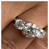 3Ct Trio Diamond Ring