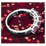 2.10Ct Pink Diamonds Solitaires Band Ring