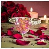 3Ct Pink Diamond Ring 18K Gold over