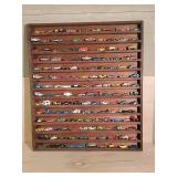 Large Display shelf and over 140+ Hot Wheel, Match Box and More!!