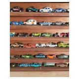 Large Display shelf and over 140+ Hot Wheel, Match Box and More!!