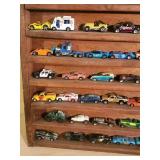 Large Display shelf and over 140+ Hot Wheel, Match Box and More!!
