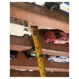 Large Display shelf and over 140+ Hot Wheel, Match Box and More!!