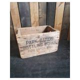 Rare Park Rapids Bottle Works Wood Crate