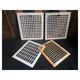 3 Antique Metal Floor Grate Vents from old Farm House