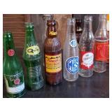 Group of rare Soda Pop Bottles and Nesbitt 6 Pack Carry Case