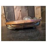 3 True Vintage Glass Blown Japanese Fishing Buoys with Basket