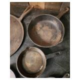 Large lot of Cast Iron Pans