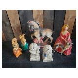 Antique Carnival Prize Chalkware and other Statues