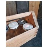 Very cool Folk Art Box filled with little Jars