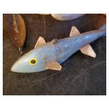 Fantastic Group of Fishing Lures and Spearing Decoys in beautiful Wood Box