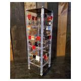 Large Collection of Unused Earrings and Display Rack
