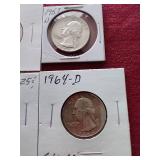 (6) 90% Silver Washington Quarters