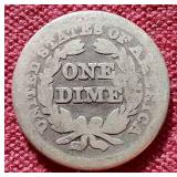 1853 Liberty Seated Dime - With Arrows At Date