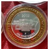 (4) Silver Strike $10 Gaming Tokens