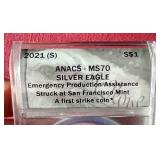 2021 American 1 oz Silver Eagle - ANACS MS70