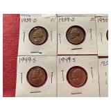 (12) Nickels - Includes (2) BU 1950-D