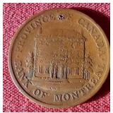 1842 Bank of Montreal Half Penny