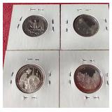 (4) Silver Proof Quarters