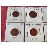 (16) Wheat Pennies in Flips