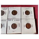 (16) Wheat Pennies in Flips