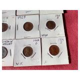 (16) Wheat Pennies in Flips