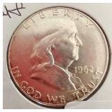 (3) Franklin Half Dollars - 1961-D/1962-D/1963-D